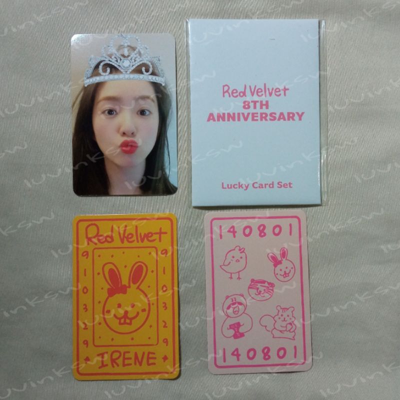 (READY) RED VELVET 8TH ANNIVERSARY LUCKY CARD SET - IRENE (UNSEALED)
