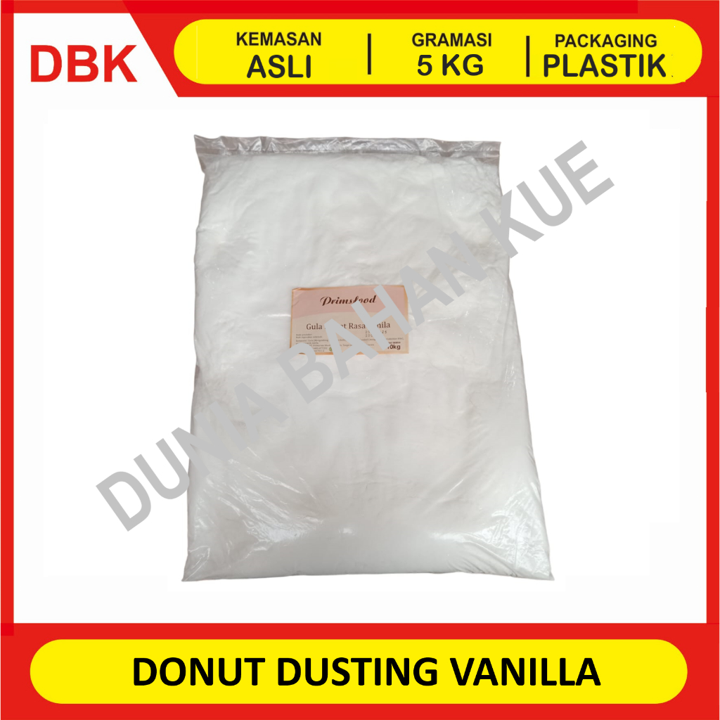 

PRIMSFOOD DONUT DUSTING GULA DONAT DINGIN VANILA MINT 5 KG / GULA TABUR VANILLA