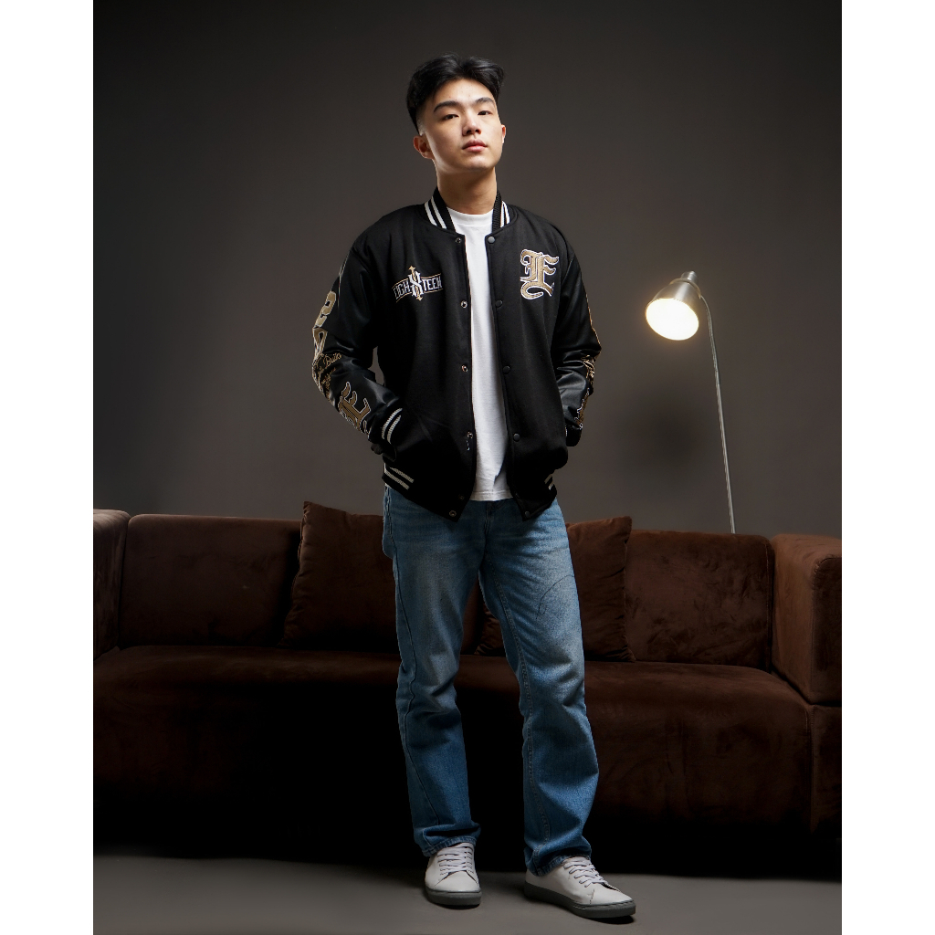 Discount Varsity Premium Full Bordir Style Korea Black
