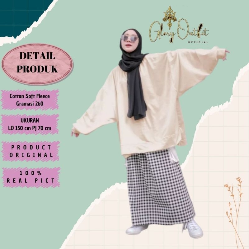 Oversize Ld 150 cm Pj 70 cm Sweater Batwing Jumbo