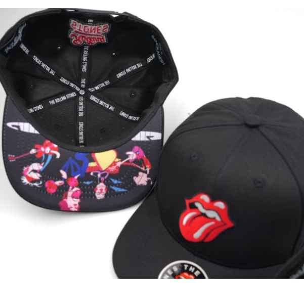 Topi Snapback Original Import Rolling Stones Baseball Cap Distro Fashion Pria Wanita Hip Hop Hat Dew