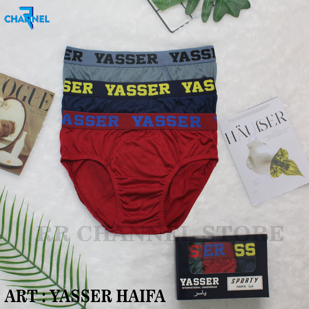 (3 PCS) Celana Dalam Pria Dewasa YASSER HAIFA Isi 3/ CD YASSER HAIFA Pria Dewasa/ 1 PACK 3 PCS