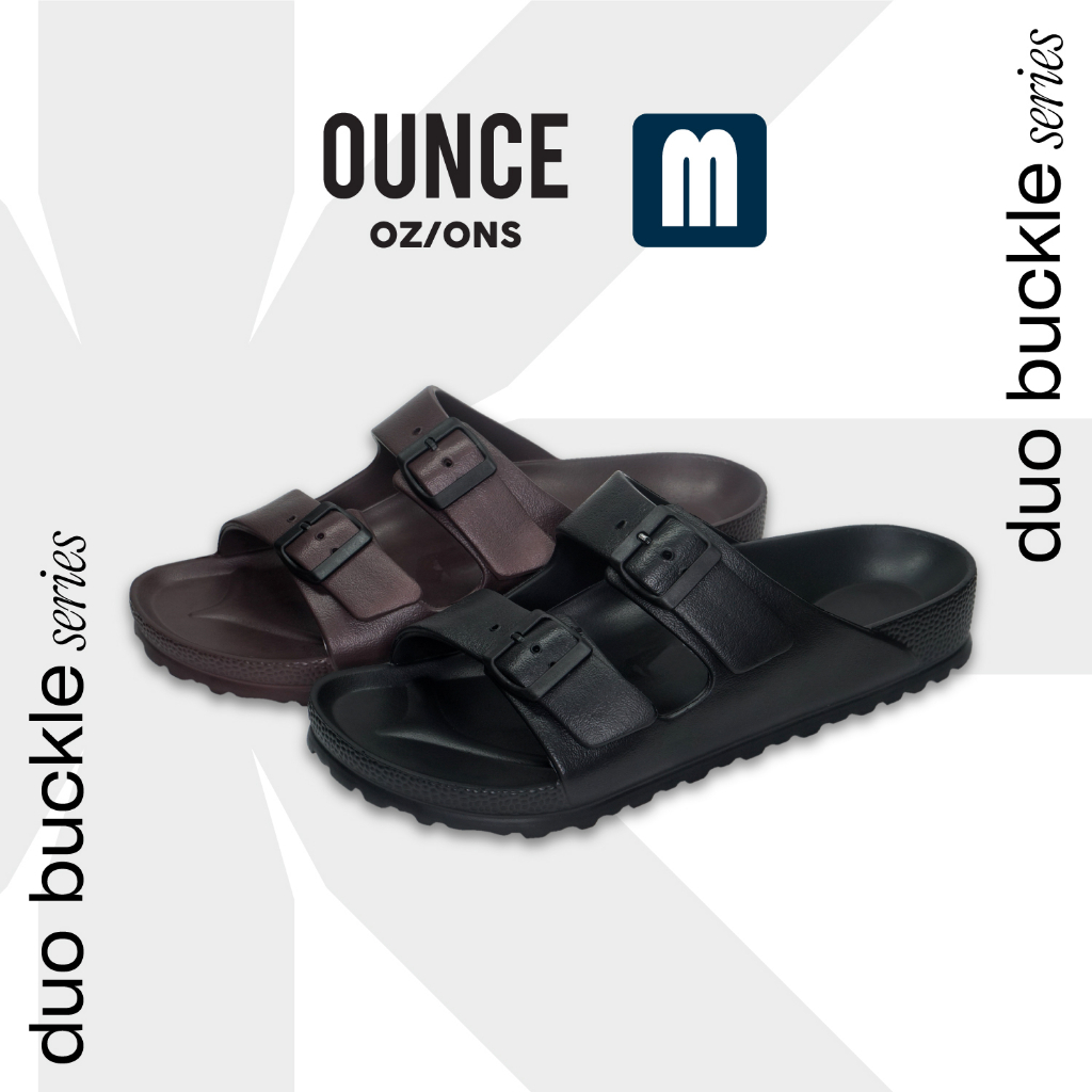 OUNCE - Duo Buckle Sandal Selop - Sandal Pria 40 - 44