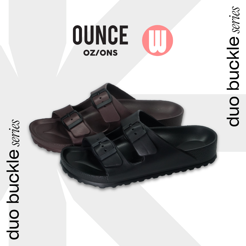 OUNCE - Duo Buckle Sandal Selop - Sandal Wanita 36 - 40