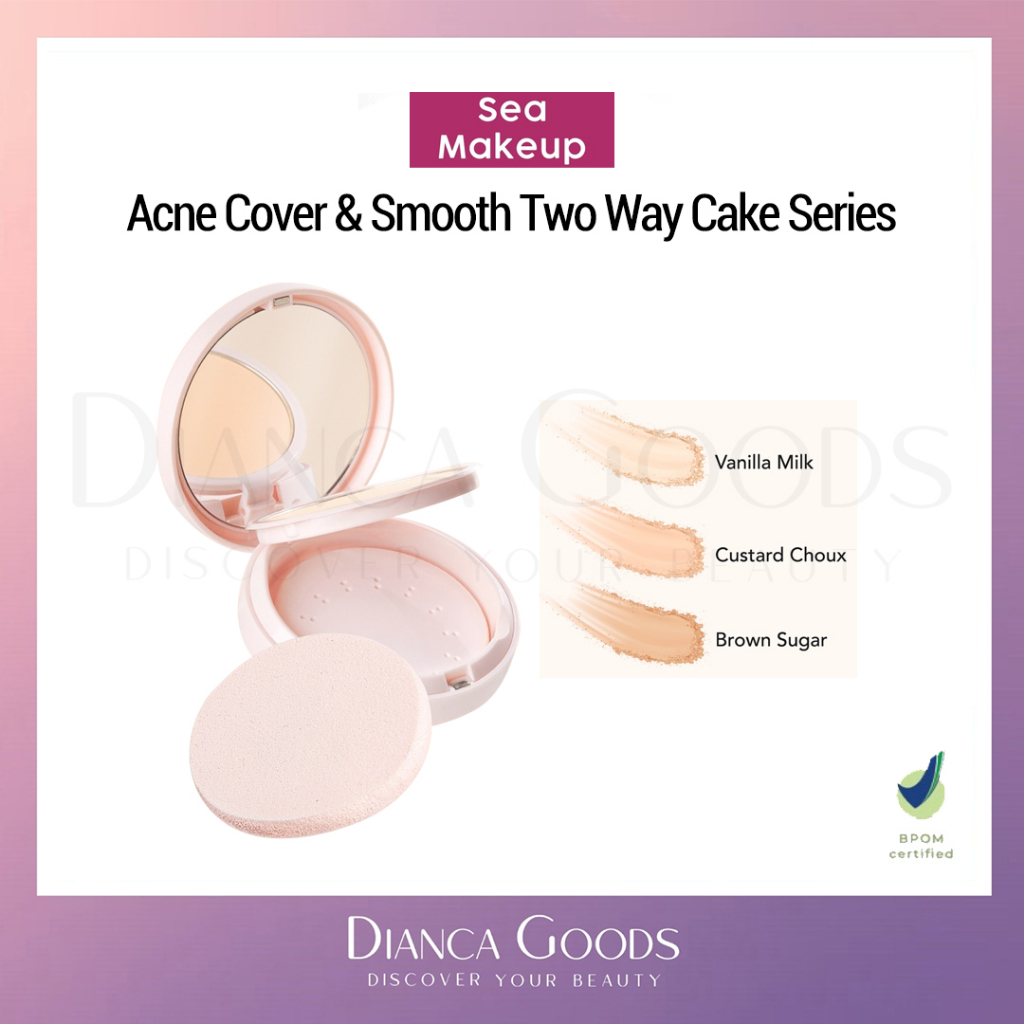 SEA MAKE UP Acne Cover & Smooth Two Way Cake | Vanilla Milk / Custard Choux / Brown Sugar - Dianca G