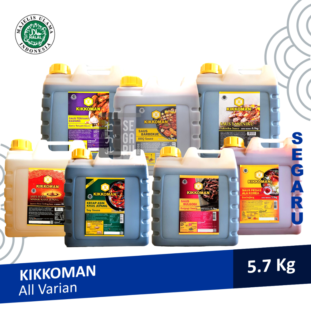 

KIKKOMAN Shoyu Gochujang Bulgogi Teriyaki Yakiniku BBQ Jerigen 5kg