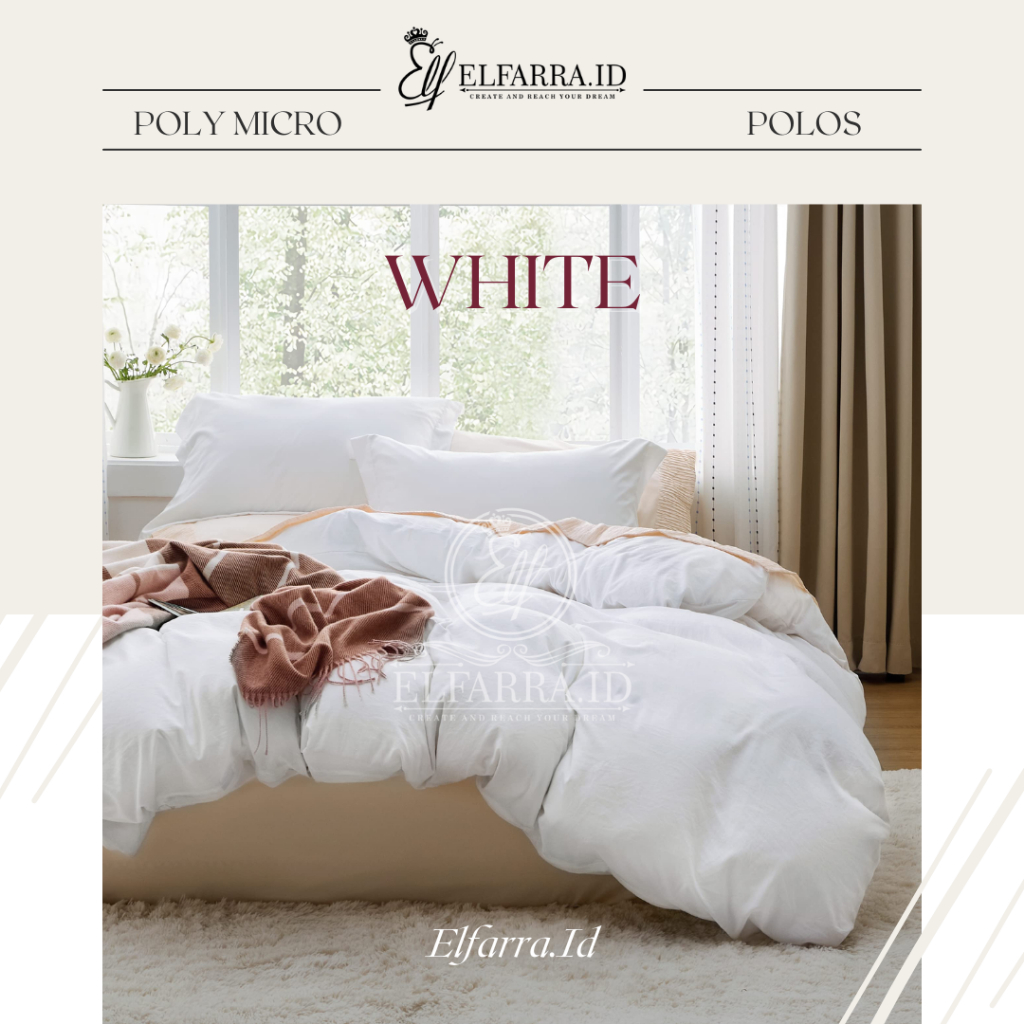 Set Bedcover | Sprei Selimut Aesthetic Murah Polos - Wedding Gift - Polos | Aesthetic Picnic Ala Kor