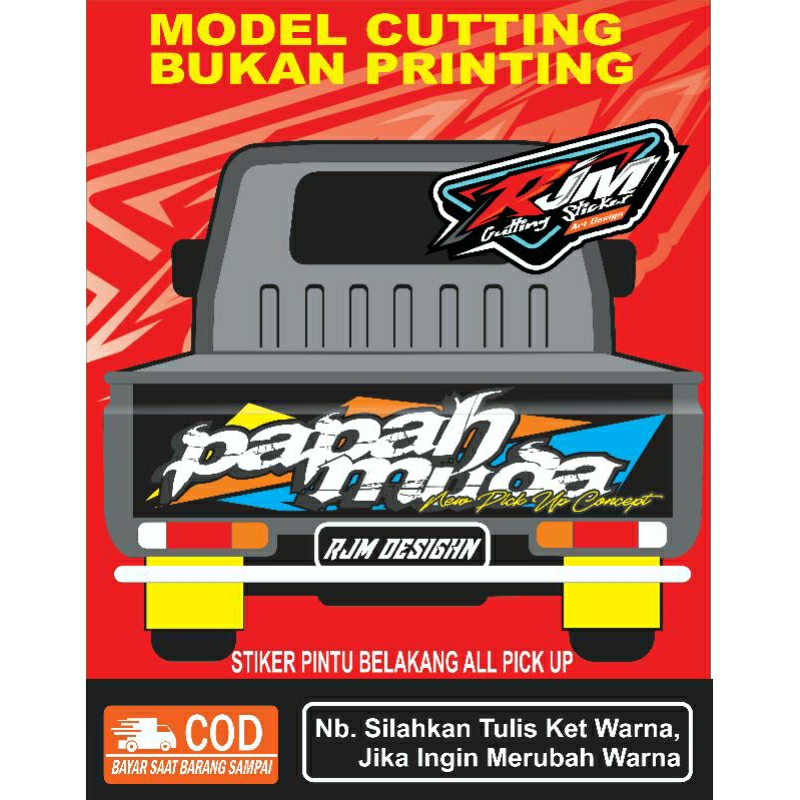 STIKER PINTU BELAKANG PICK UP L300