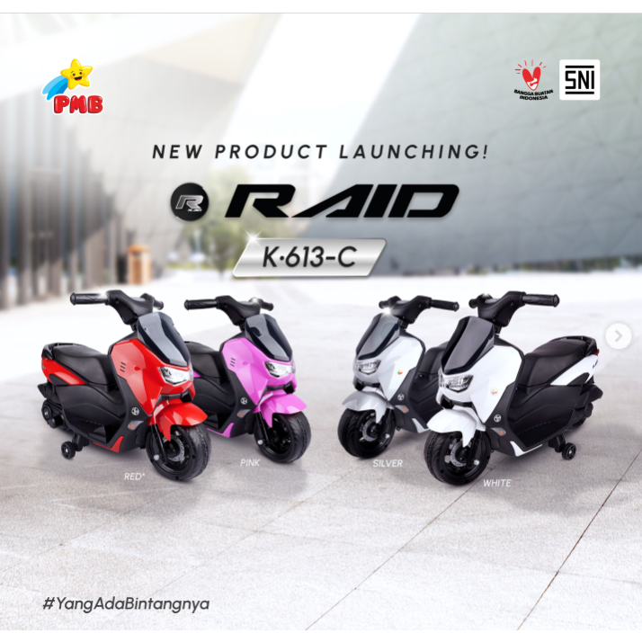 Mainan Motor Aki Anak PMB K613C Raid Mini SNI / SAYANG BUNDA PEKANBARU