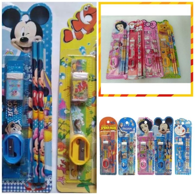

Kode 303 SET ALAT TULIS 5in1 Paket Alat Tulis Anak