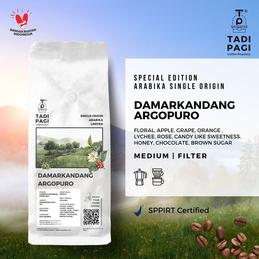 

Damarkandang Argopuro 200 gr Kopi biji matang