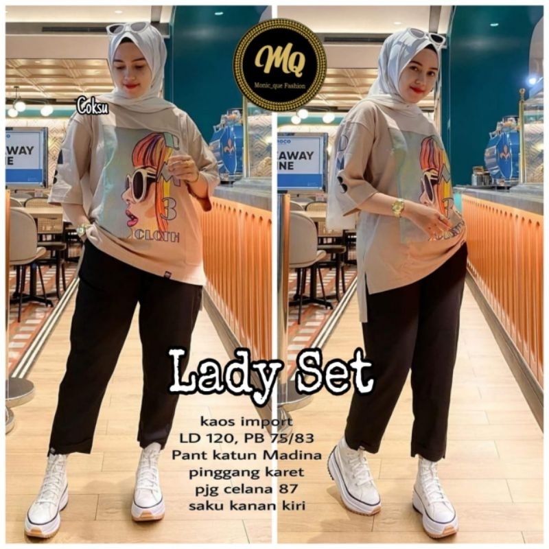 LADY SET /SETELAN BLOUSE CELANA COMBED PREMIUM ORI MQ