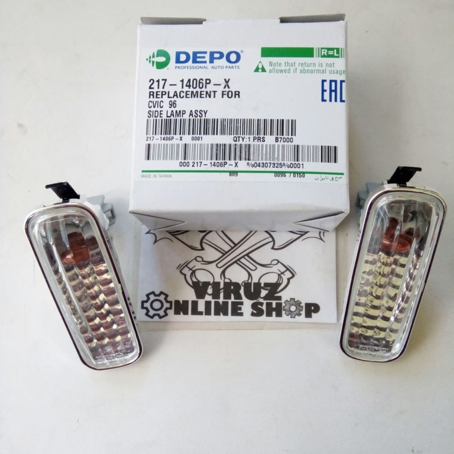 LAMPU SEIN SEN RITING FENDER SAMPING HONDA FERIO KRISTAL 1 SET