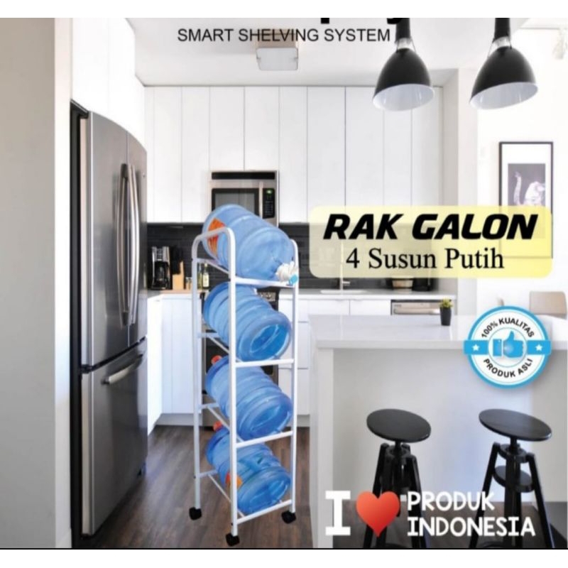 rak galon 3 susun roda