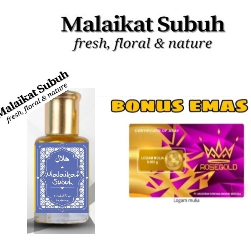 BONUS EMAS - PARFUM MALAIKAT SUBUH ROLL ON 6ML NON ALKOHOL