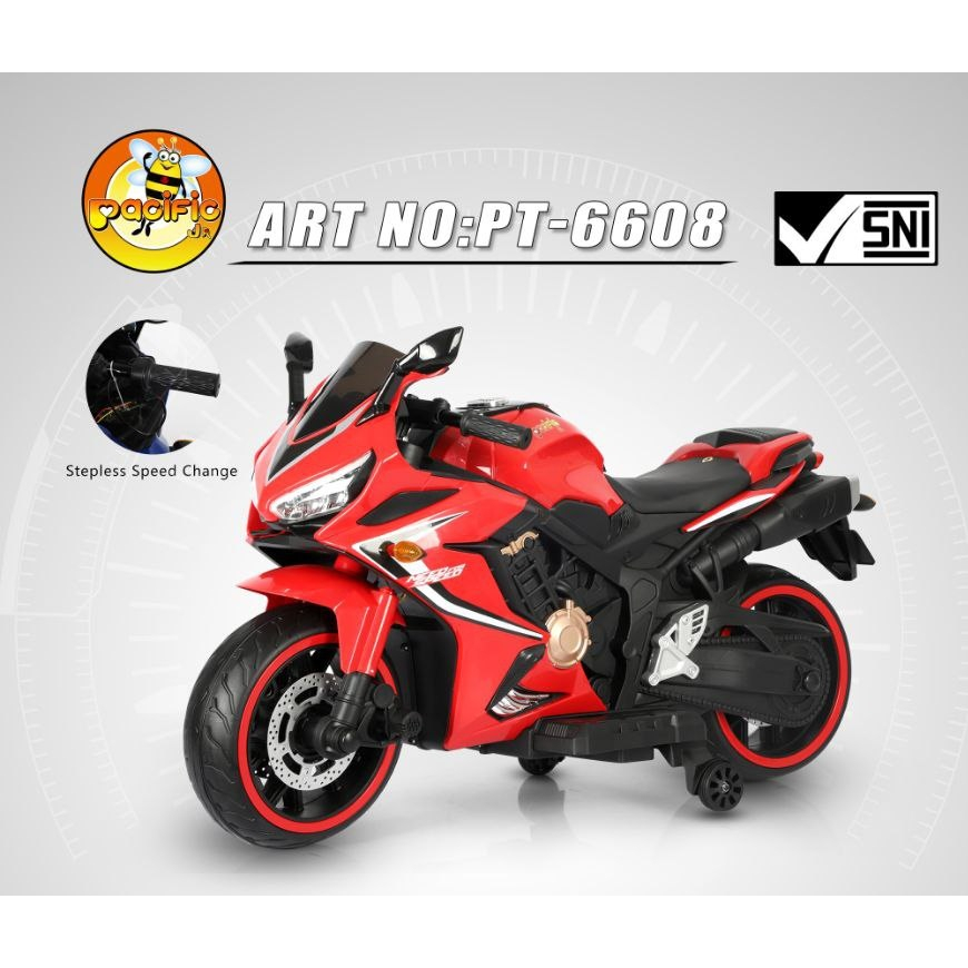 Motor Aki Pacific PT 6608 Double Warrior Motor Mainan Anak