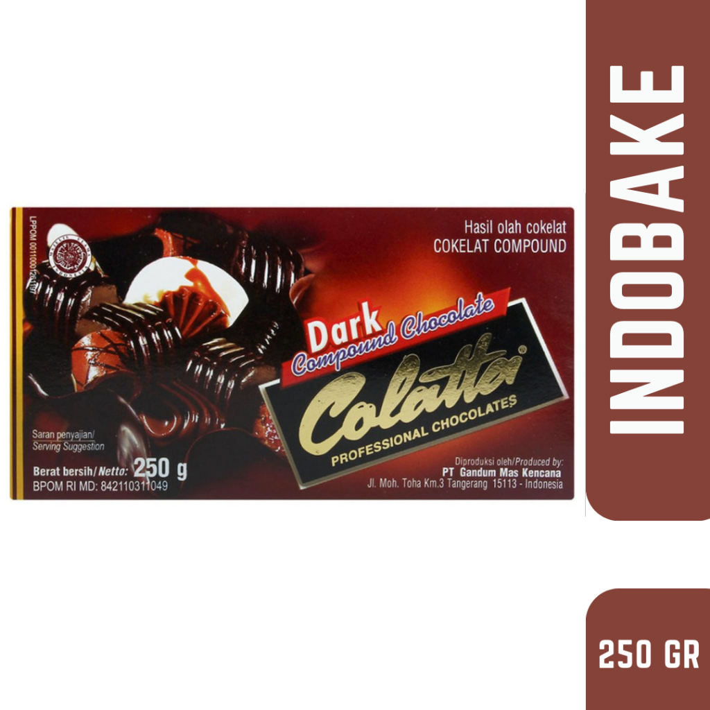 

Cokelat Batang Colatta Dark Chocolate Compound 250gr / Coklat Blok Colatta DCC Colatta Dark Chocolate 250gr