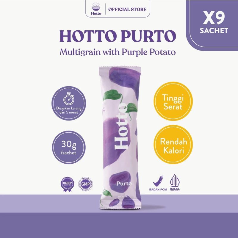 

HOTTO PURTO MULTIGRAIN WITH PURPLE POTATO ISI 9 SACHET