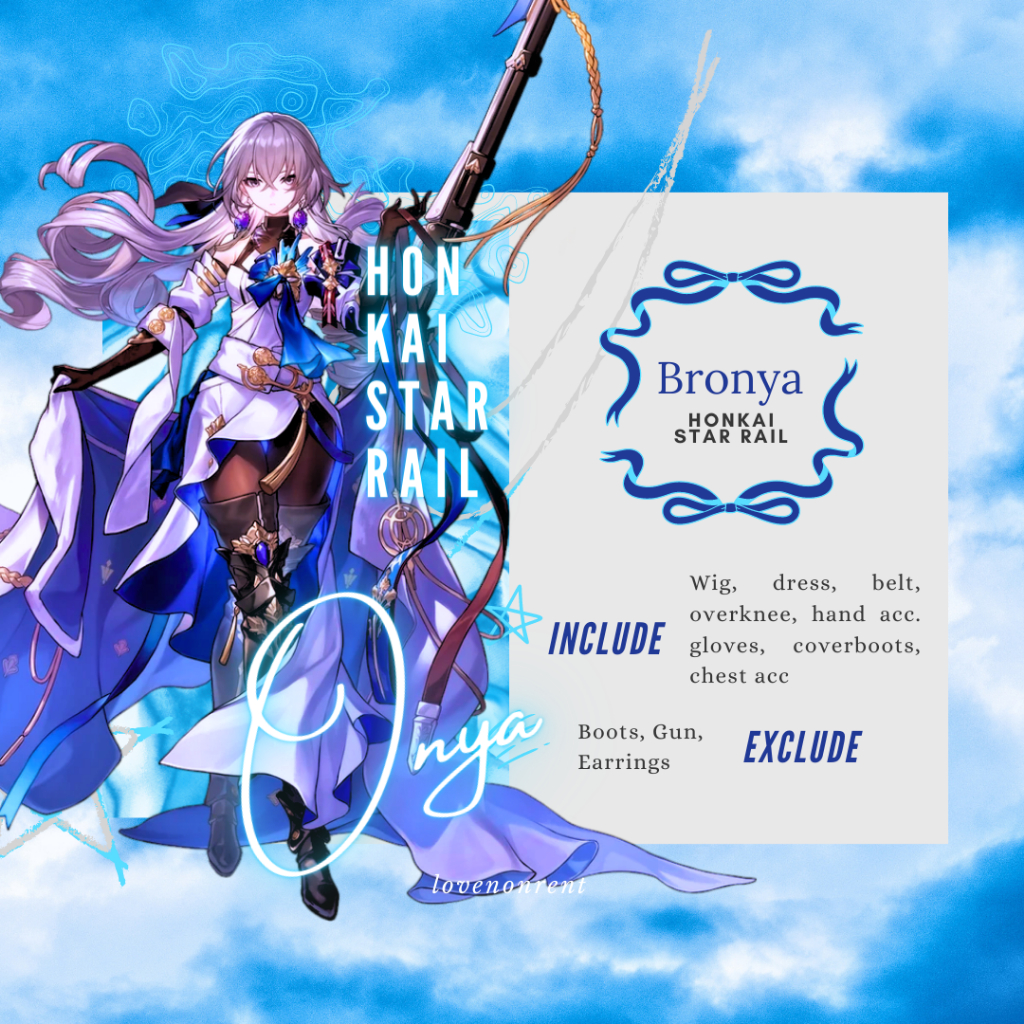 Honkai Star Rail Bronya Costume Cosplay Rental Fullset (Kostum Cosplay Honkai Star Rail Bronya Sewa 