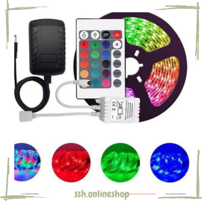 LAMPU LED STRIP 5050 3528 2835 BERBAGAI MACAM LED STRIP RGB + REMOT + ADAPTOR + MOD / Lampu TikTok /