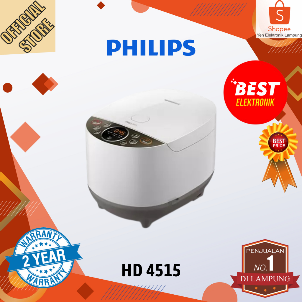Digital Rice Cooker Philips HD 4515 1,8 Liter