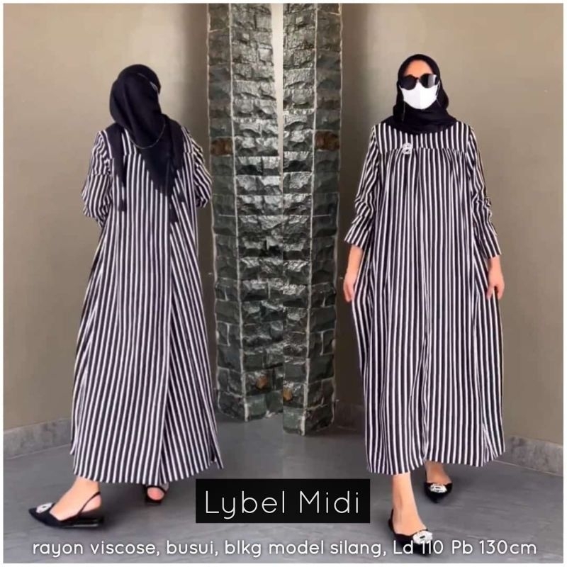 READY LYBEL MIDI LABEL JASMINE DRESS CASUAL GAMIS SALUR
