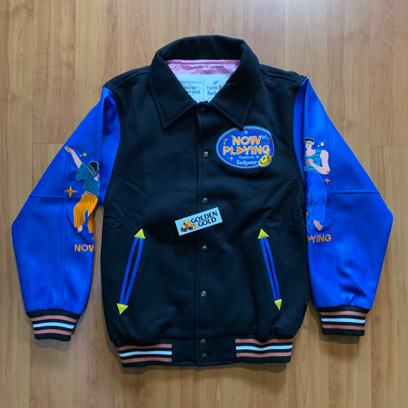 Rawtype riot x now play fest Varsity Jacket