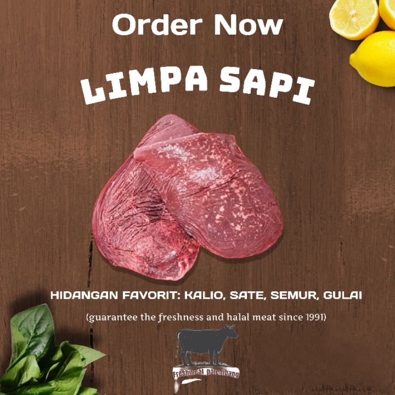 

LIMPA SAPI 500 GRAM FRESH BUKAN FROZEN DIJAMIN HALAL