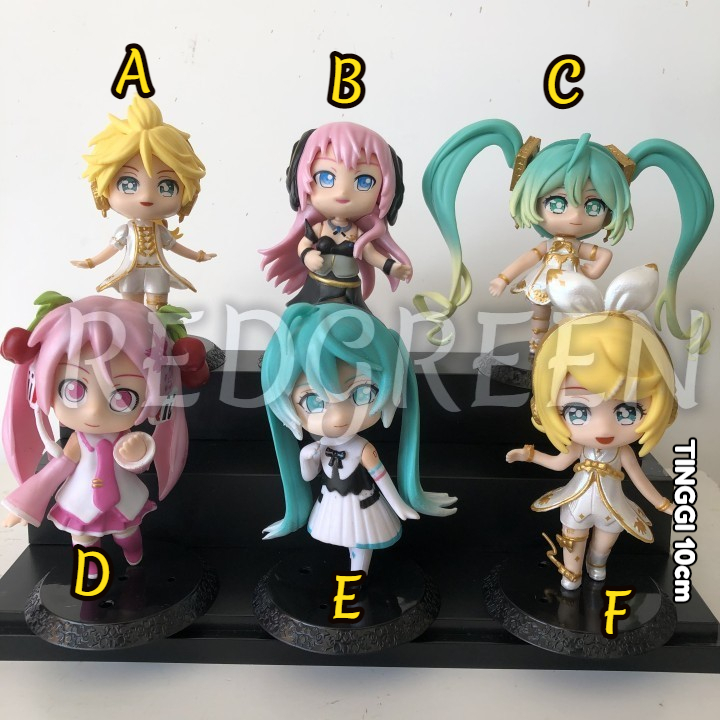 Action figure Hatsune Miku Figure anime jepang tooper kue Hatsune Miku Figure anime jepang mini Topp