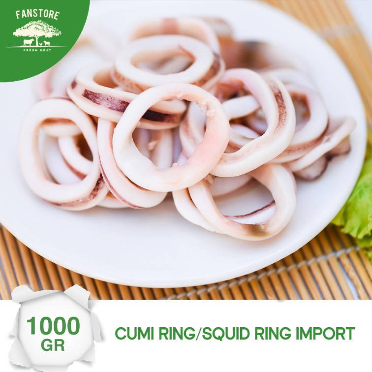 

Cumi Ring Premium / Cumi Ring Kupas / Squid Calamari Ring 1Kg