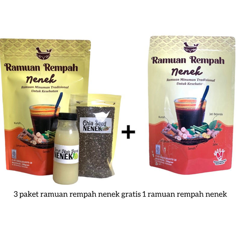 

3 PAKET RAMUAN REMPAH NENEK GRATIS 1 RAMUAN REMPAH NENEK