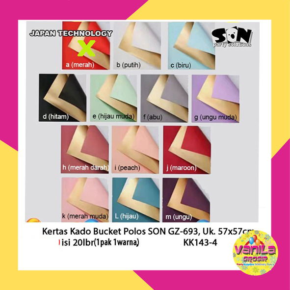 

(1Pak isi 20pcs) Kertas Kado Buket Polos 2 warna, Flower Wrapping Cellophane paper, Kertas Buket, flower wrapping, paper cellophane, hand buket, souvenir wisuda valentine