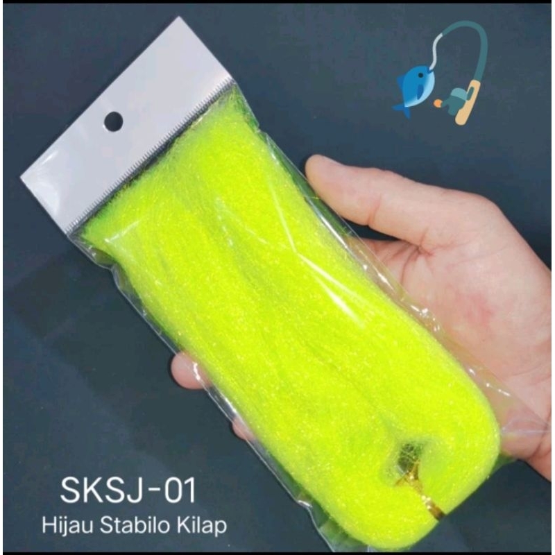 1 IKAT Serat Sutra SKSJ JUMBO Serat Kain Umpan | Bahan Umpan  Sabiki | Serat Kain Sabiki | Sutra Uta