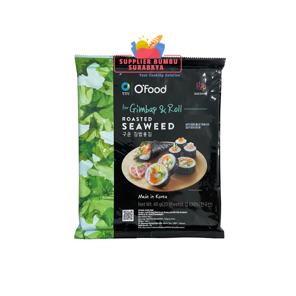 

Daesang Chung Jung One Laver Gimbap Seaweed Rumput Laut Sushi 40g