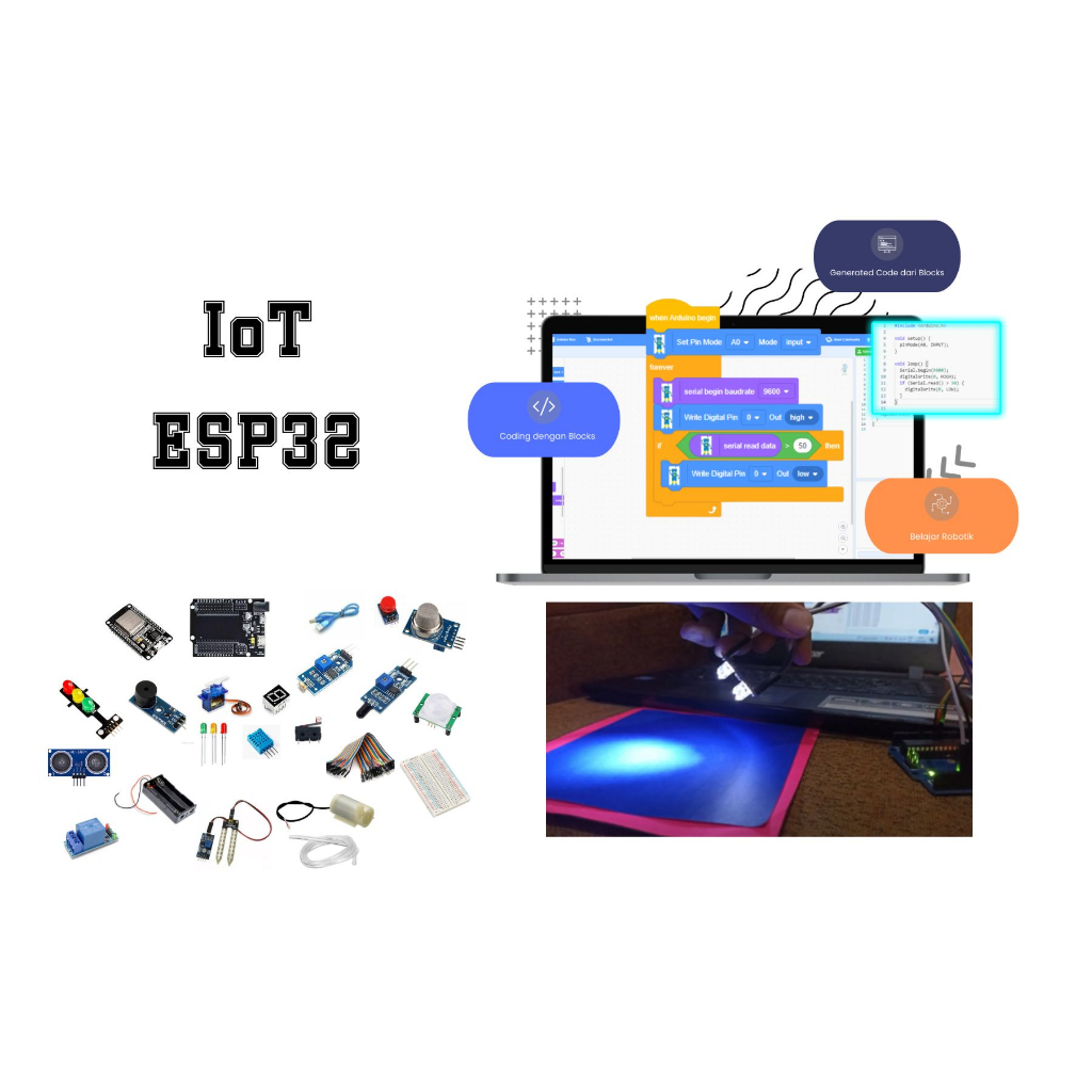 PAKET BELAJAR PERCOBAAN IOT ESP32