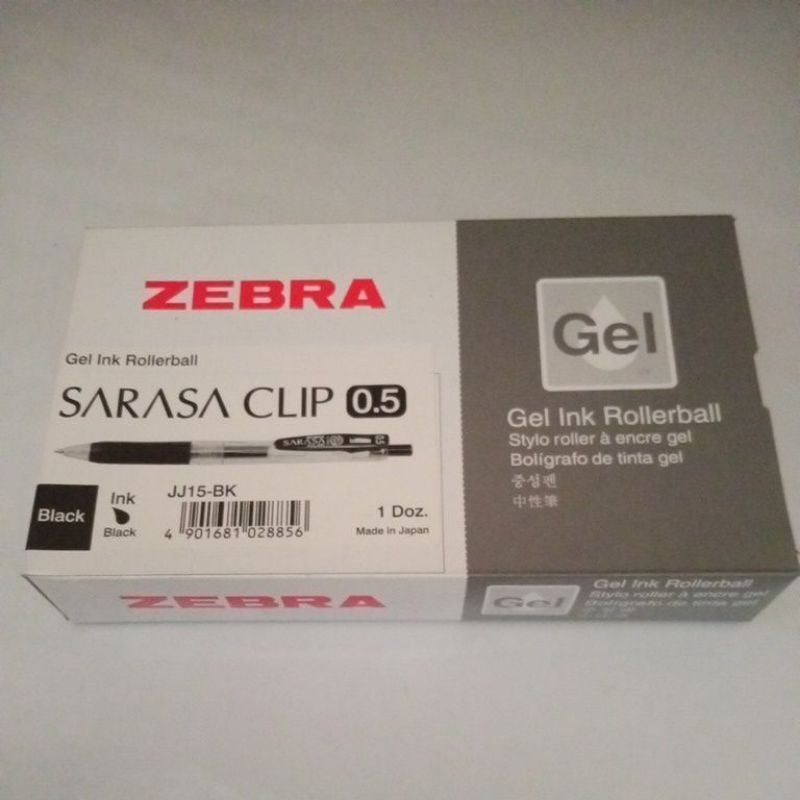 

pulpen gel sarasa clip 0.5 hitam zebra 1 pack