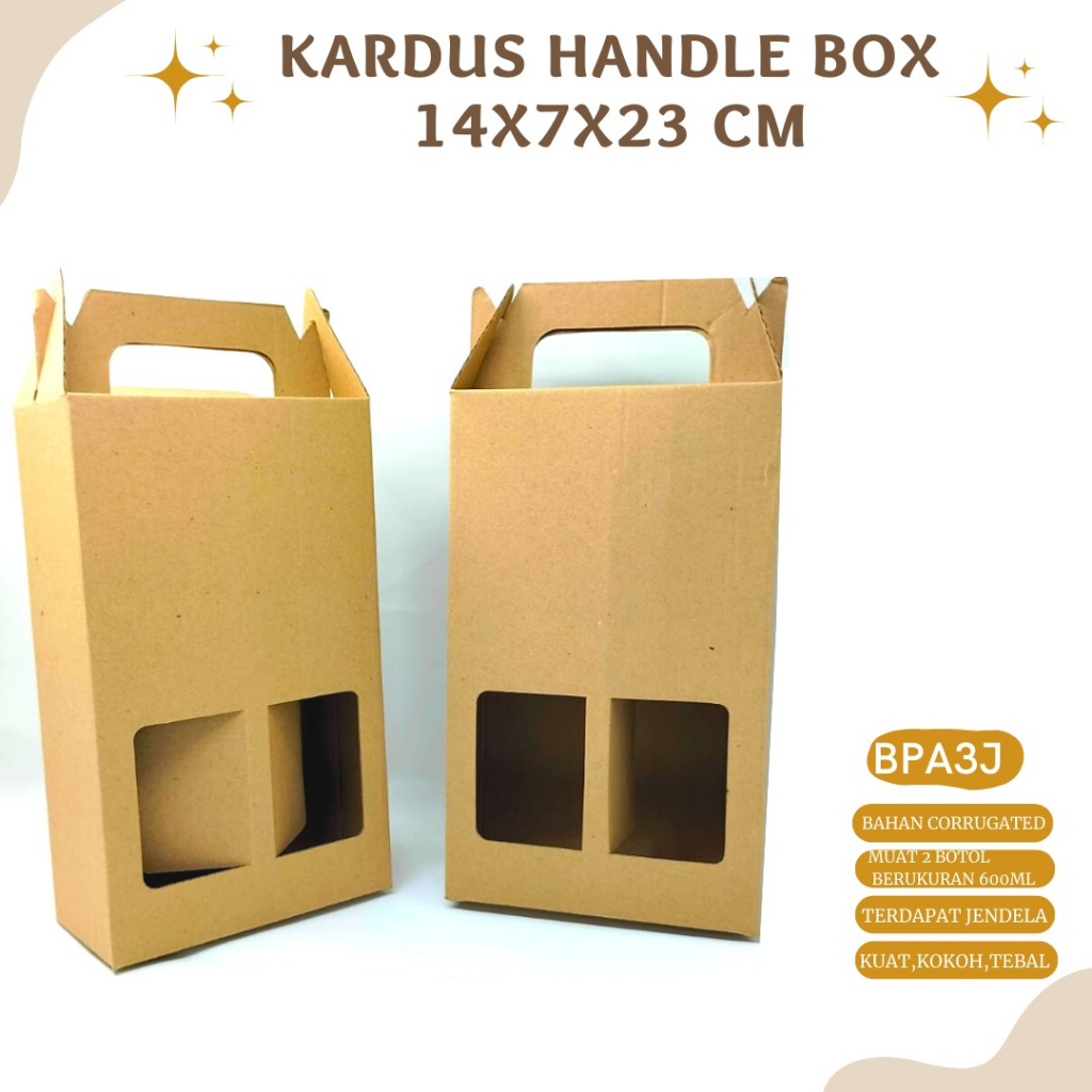 

Kardus Bottle 14X7X23 Dus Botol Die Cut Corrugated (BPA.3J)