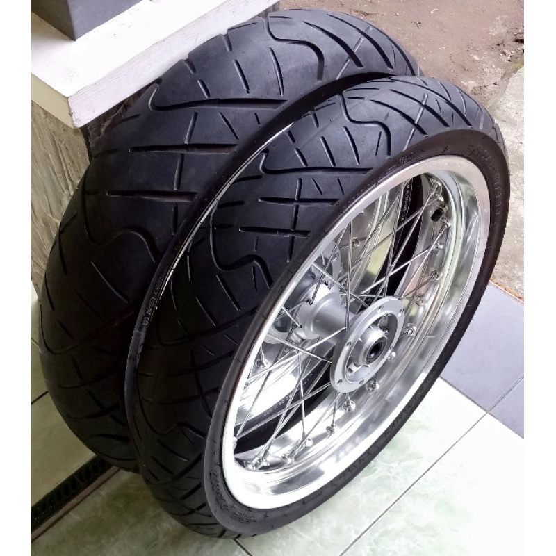 Roda set ban set velg set supermoto klx ukuran 300 350 velg TK Racing atau TK Japan