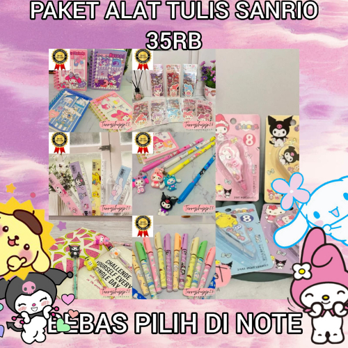 

Paket Alat Tulis Sanrio 30 Ribuan Termurah COD
