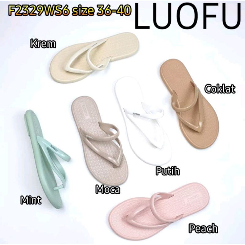 Sandal luofu Wanita Sandal jelly karet Sandal luofu Sandal Luofu import Size 36-40