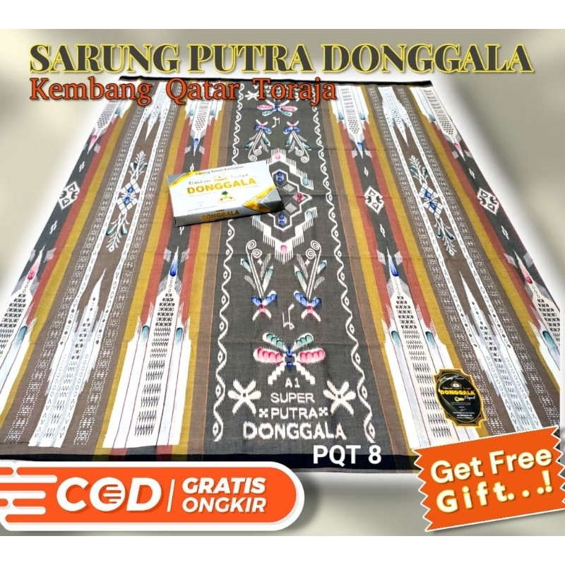 SARUNG DONGGALA ORIGINAL PUTRA DONGGALA A1 MOTIF TORAJA QATAR BAYAR DI TEMPAT