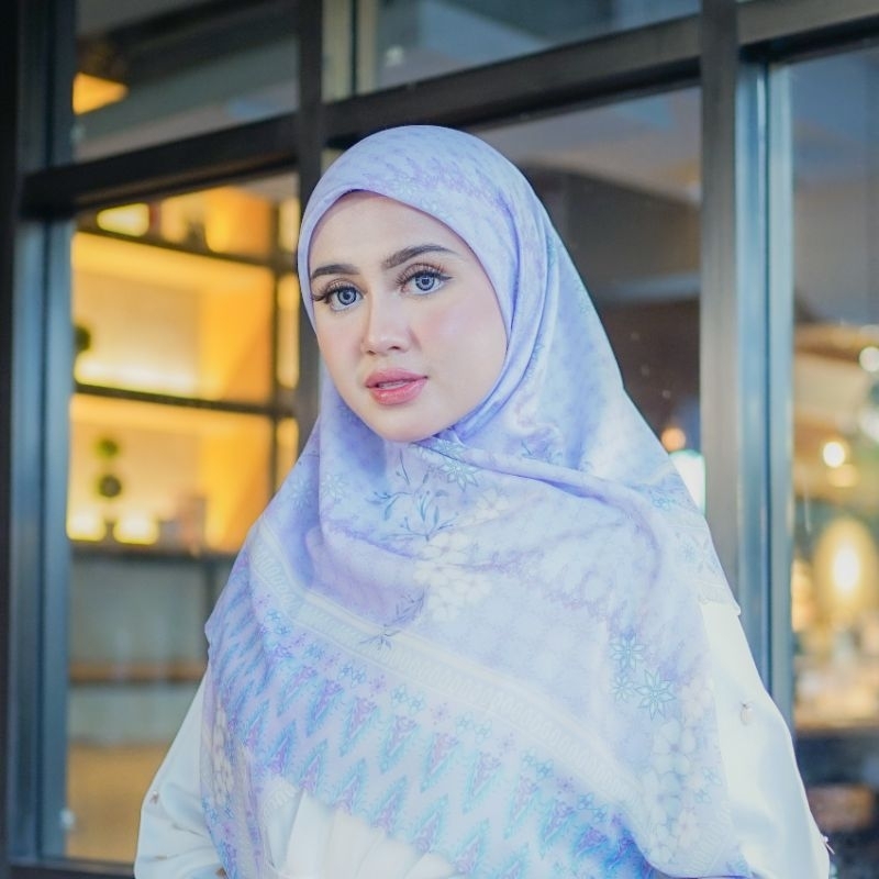 hijab voal motif printing songket palembang