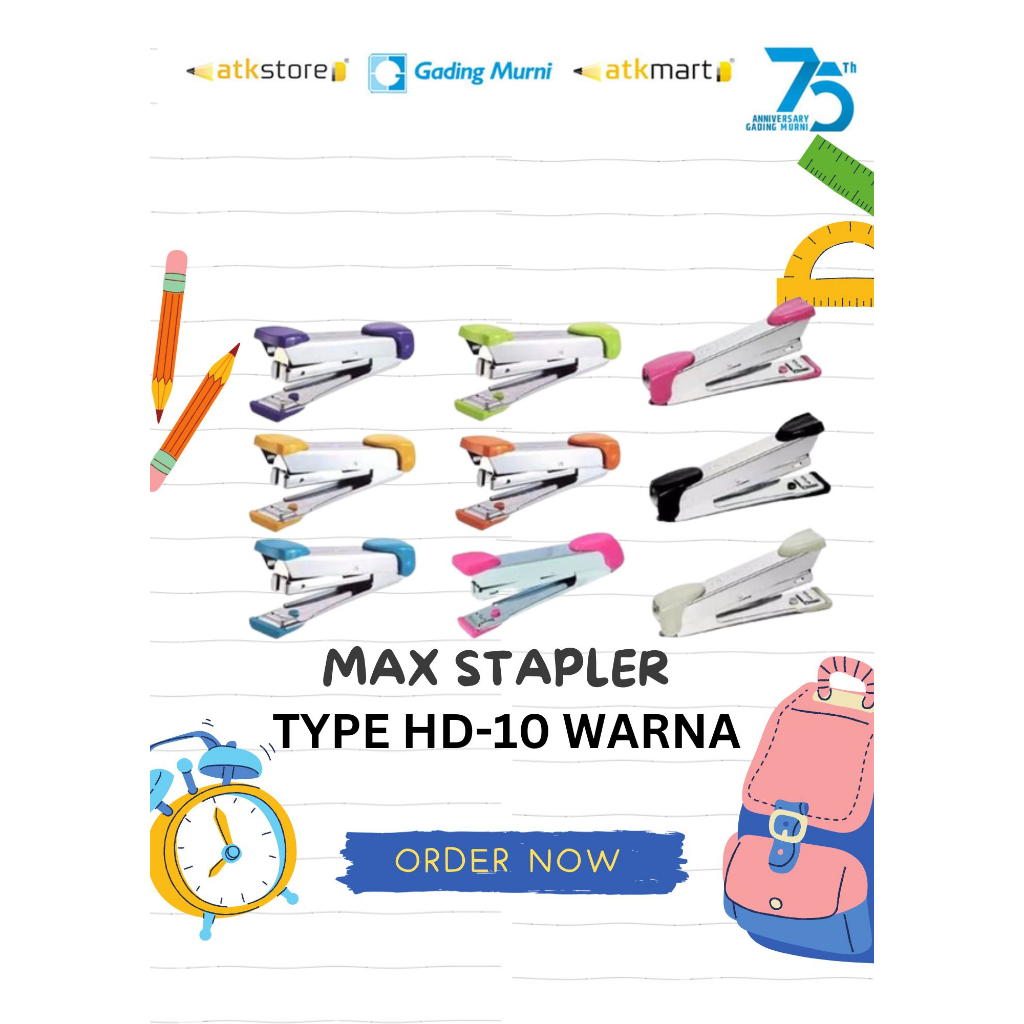 

MAX STAPLES/MAX STAPLER HD-10 WARNA