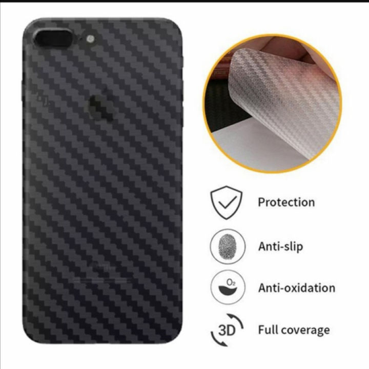 SKIN KARBON IPHONE 6 PLUS IPHONE 6S PLUS IPHONE 7 PLUS IPHONE 8 PLUS - GARSKIN CARBON ANTI GORES BEL