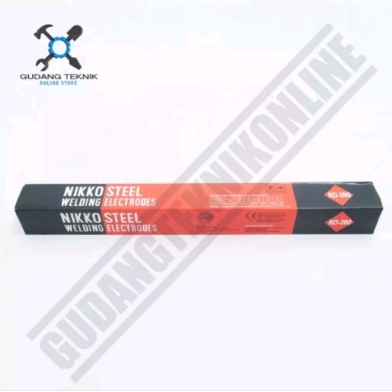 0Kawat Las 1.6mm 2mm 2.6mm 1Kg NIKKO RD260 / Kawat Las Steel NIKKO RD 260 - Steel Welding Electrodes