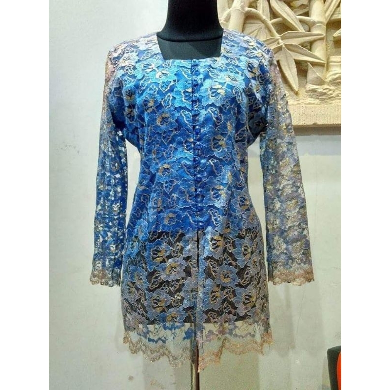 Kebaya Brukat Biru Preloved
