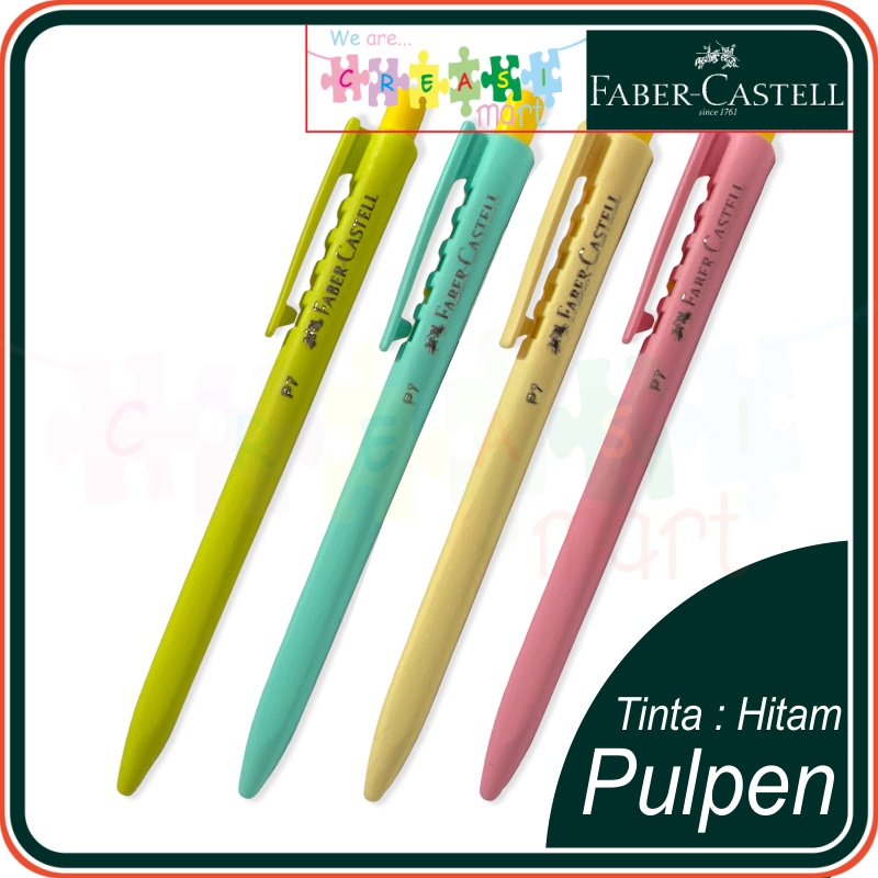 

Faber Castell Pulpen P7 Bolpoin Push Pen 0.7mm Tinta Hitam Pastel Barrel 100% Original