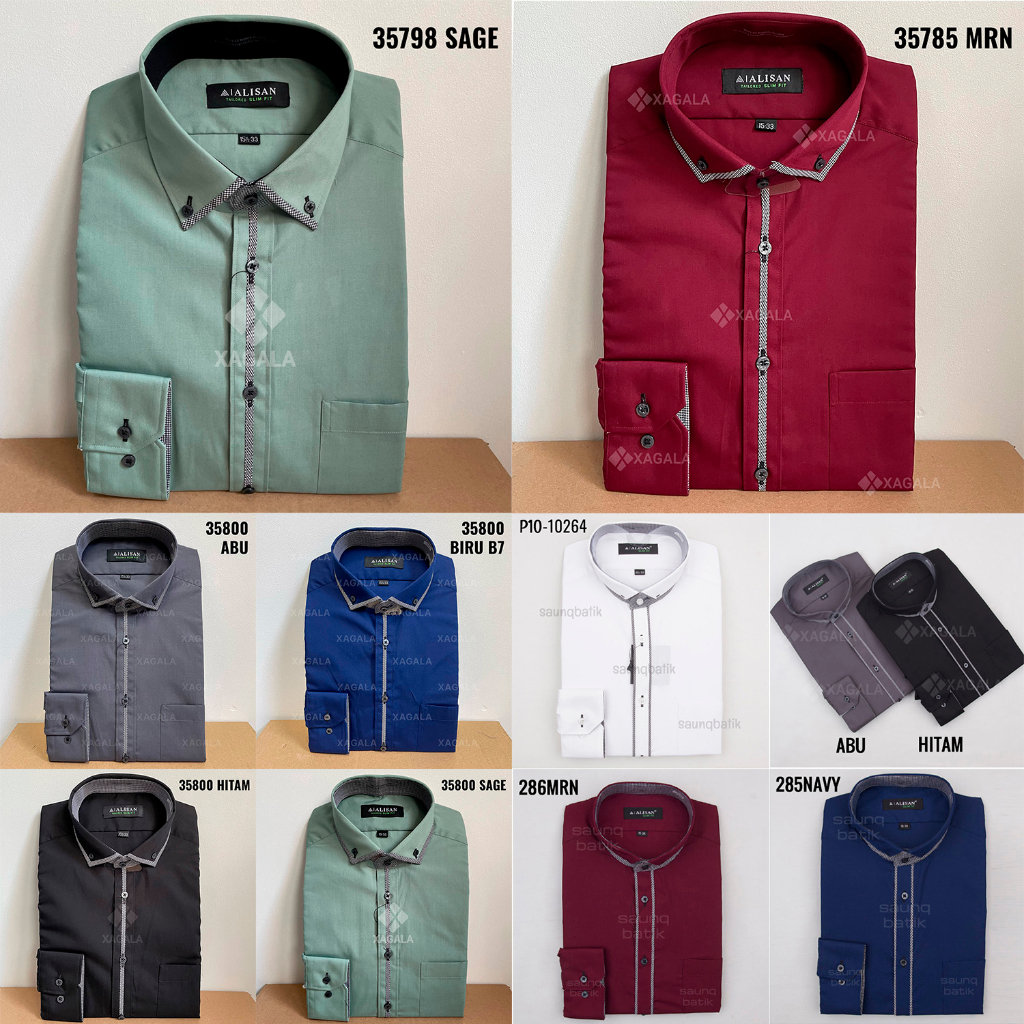 ALISAN SLIMFIT Kemeja Pria Slimfit Tangan Panjang