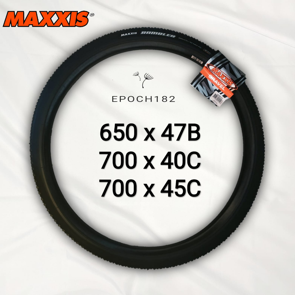 Ban Luar Sepeda Maxxis Rambler 650 x 47B, 700 x 40C & 700 x 45C Semi Kevlar