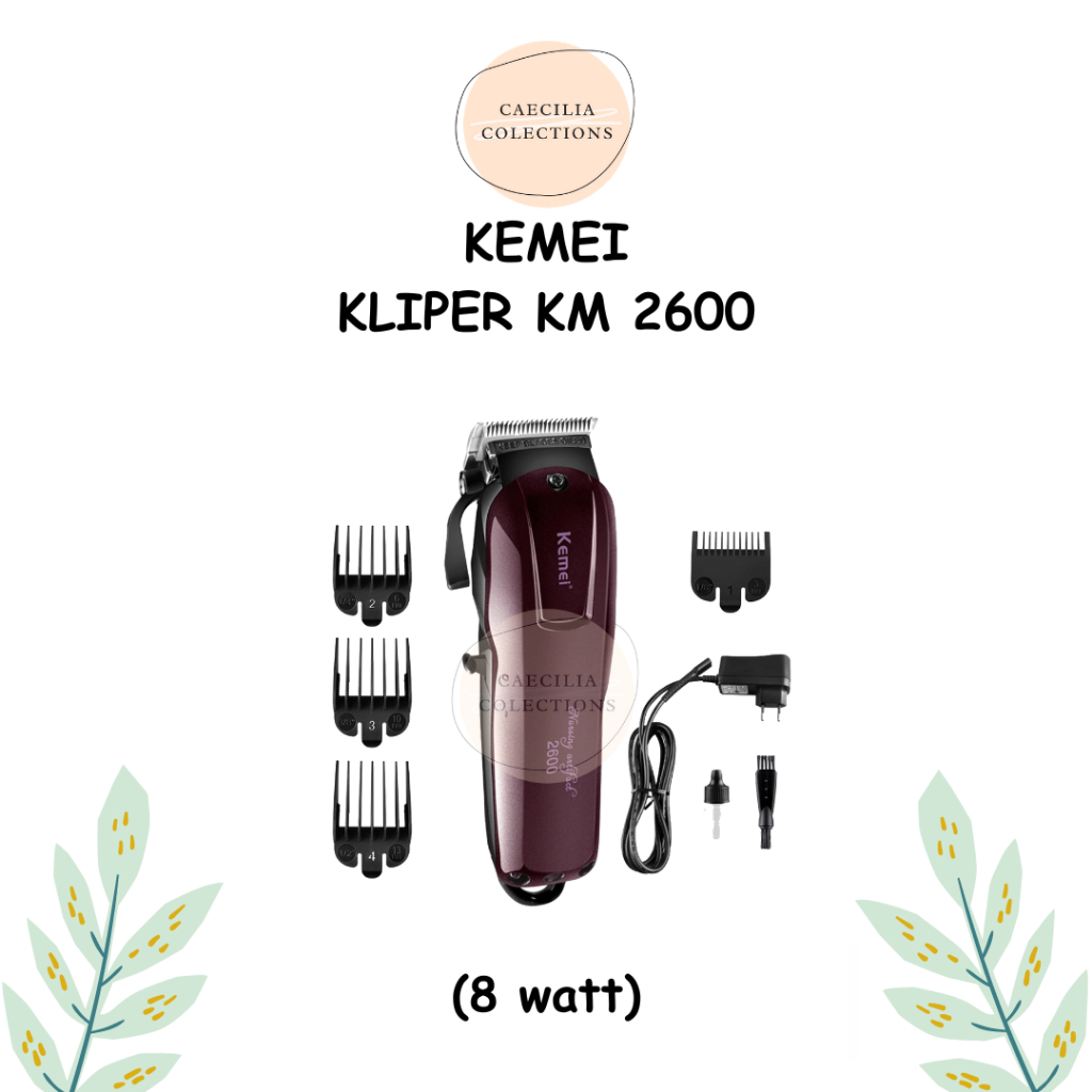 CC KEMEI KM-2600 Professional Rechargeable Electric Hair Clipper / alat potong rambut (100% ORIGINAL